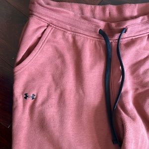 Brick colored sweatpants. Under Armour. Drawstring. Has pockets